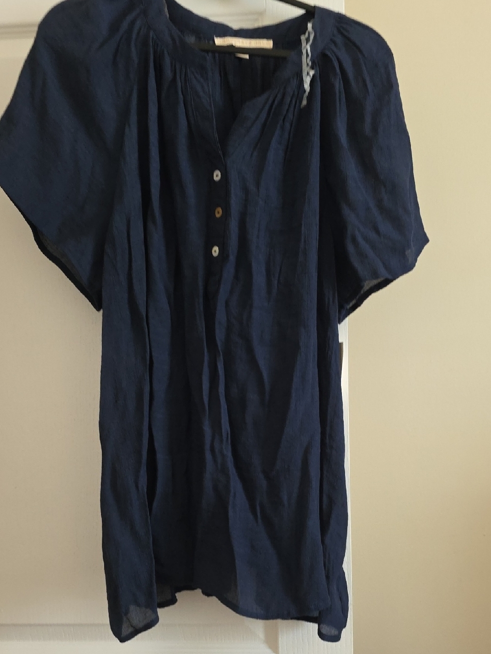 Men's Navy Short-Sleeve Henley Shirt